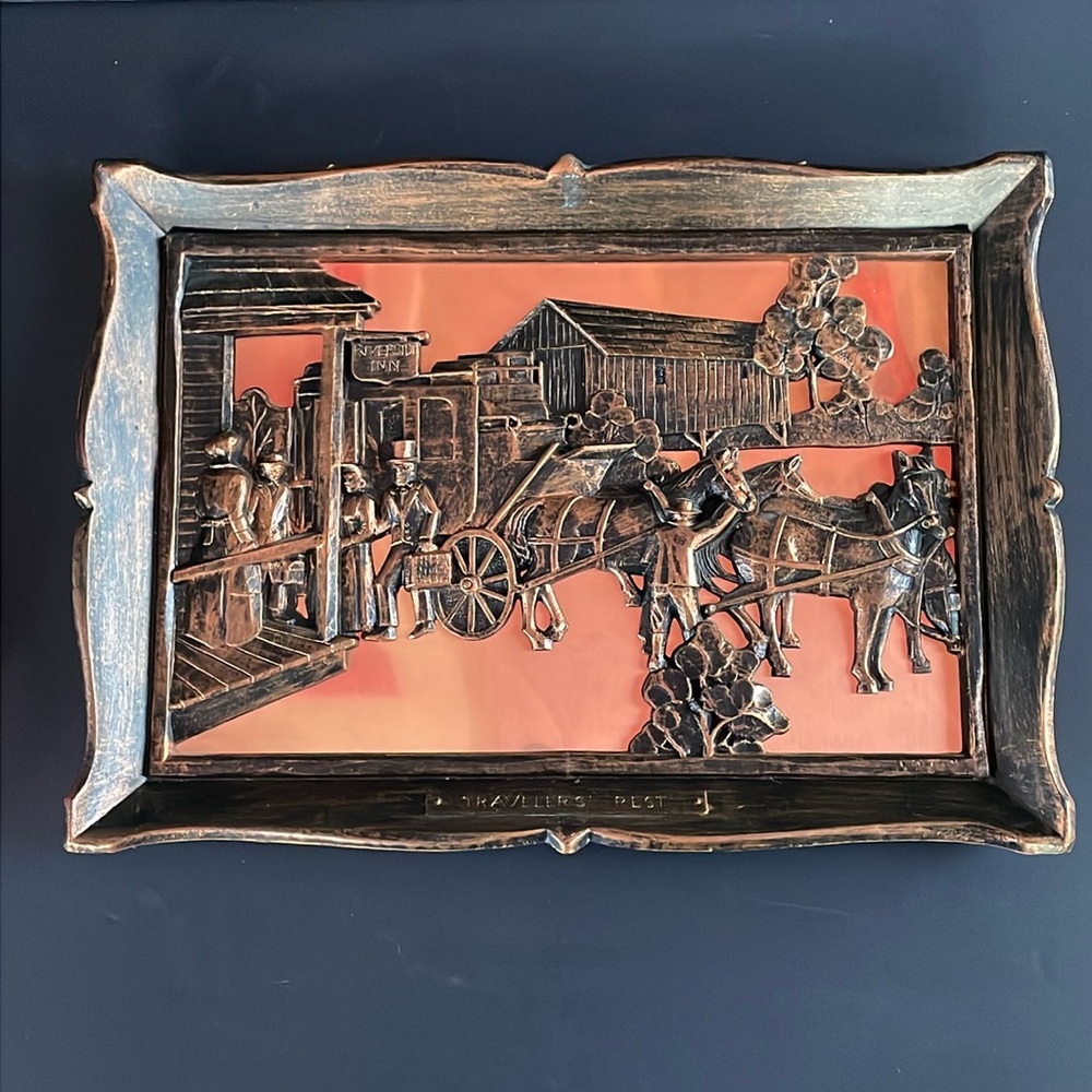 Coppercraft Guild Travelers Rest Wall Art Decoration USA Vintage Home Decor